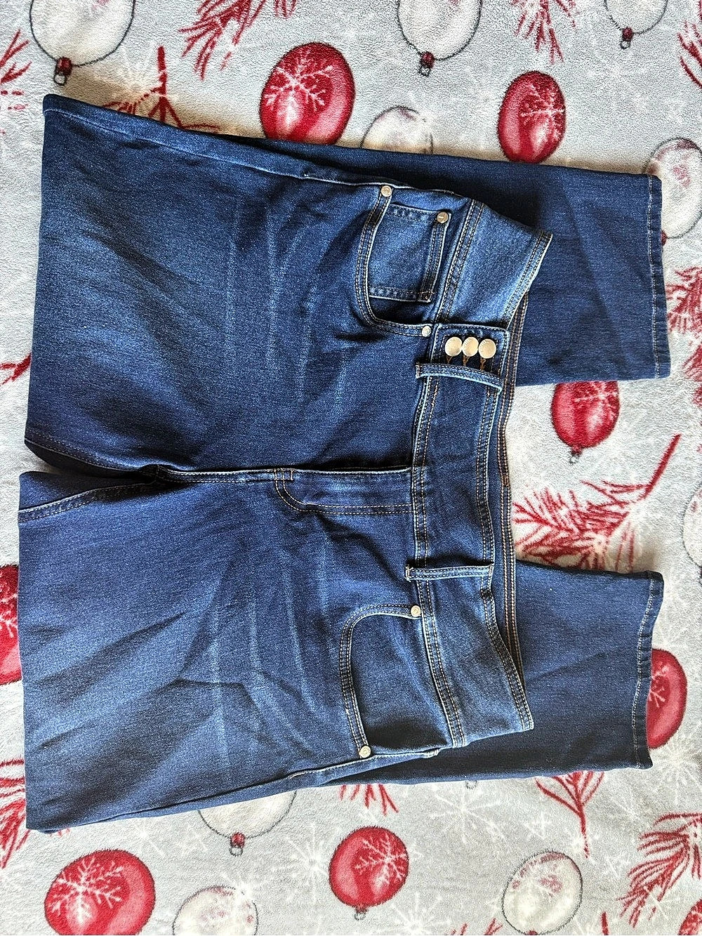 Tahari Premium Denim Straight Leg Jeans Blue Waist 16/33